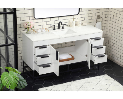 Elegant Bathroom Vanity - White (VF48860MWH)