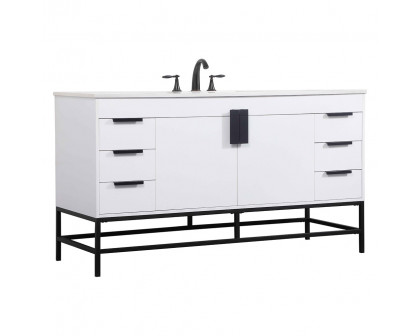 Elegant Bathroom Vanity - White (VF48860MWH)