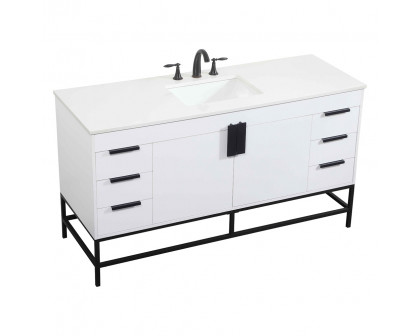 Elegant Bathroom Vanity - White (VF48860MWH)