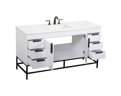 Elegant Bathroom Vanity - White (VF48860MWH)