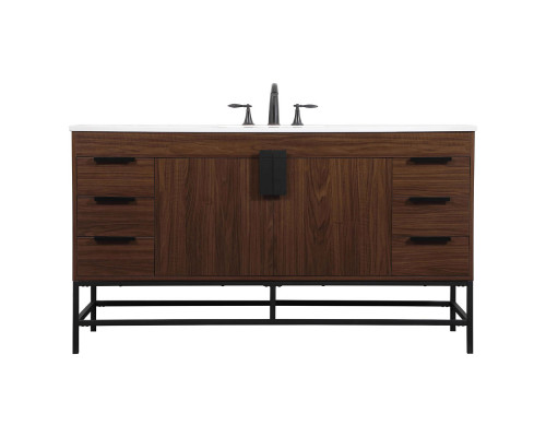 Elegant Bathroom Vanity - Walnut (VF48860MWT)