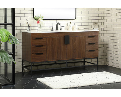 Elegant Bathroom Vanity - Walnut (VF48860MWT)