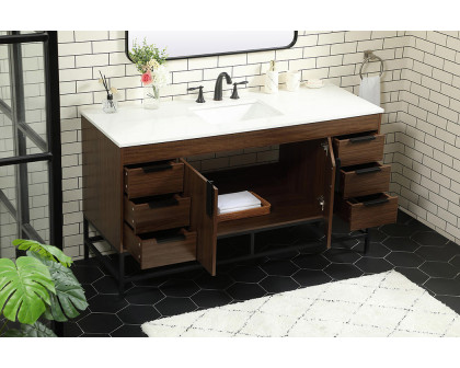 Elegant Bathroom Vanity - Walnut (VF48860MWT)