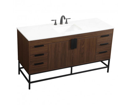 Elegant Bathroom Vanity - Walnut (VF48860MWT)