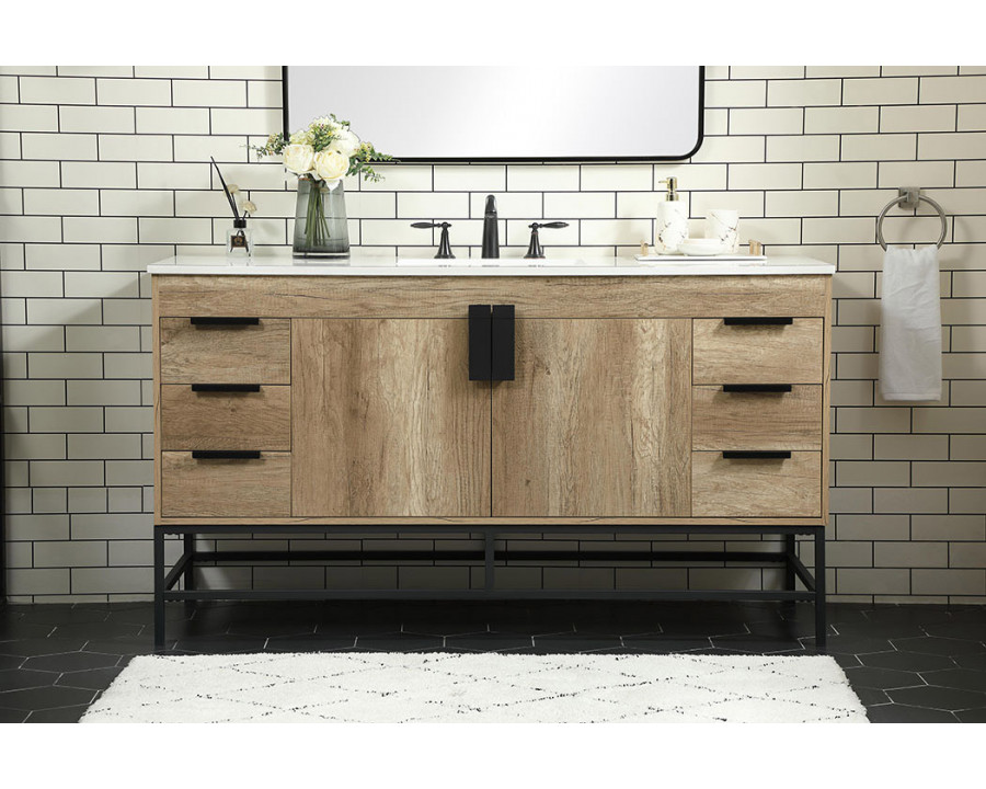 Elegant Bathroom Vanity - Natural Oak (VF48860NT)