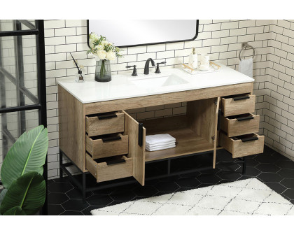 Elegant Bathroom Vanity - Natural Oak (VF48860NT)