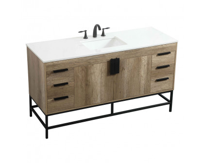 Elegant Bathroom Vanity - Natural Oak (VF48860NT)