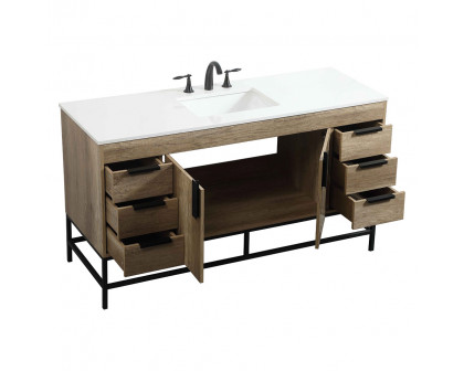 Elegant Bathroom Vanity - Natural Oak (VF48860NT)