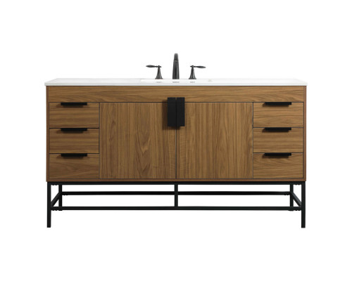 Elegant Bathroom Vanity - Walnut Brown (VF48860WB)