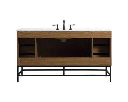 Elegant Bathroom Vanity - Walnut Brown (VF48860WB)