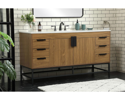 Elegant Bathroom Vanity - Walnut Brown (VF48860WB)