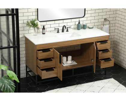 Elegant Bathroom Vanity - Walnut Brown (VF48860WB)