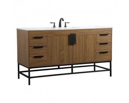 Elegant Bathroom Vanity - Walnut Brown (VF48860WB)