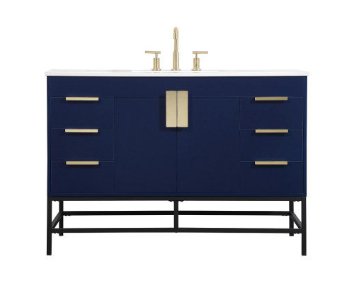 Elegant Bathroom Vanity - Blue (VF488W48MBL)