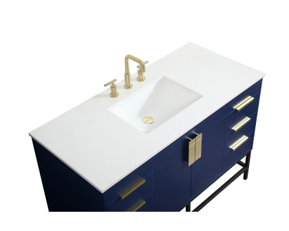 Elegant Bathroom Vanity - Blue (VF488W48MBL)