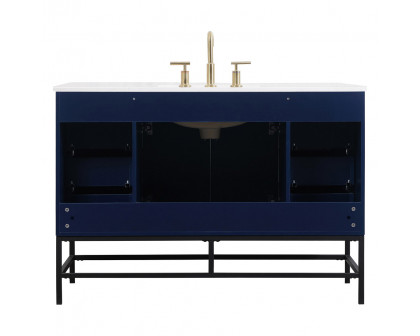 Elegant Bathroom Vanity - Blue (VF488W48MBL)