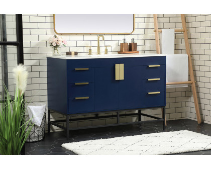 Elegant Bathroom Vanity - Blue (VF488W48MBL)