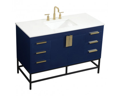 Elegant Bathroom Vanity - Blue (VF488W48MBL)