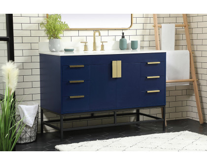 Elegant Bathroom Vanity - Blue (VF488W48MBL-BS)