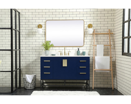 Elegant Bathroom Vanity - Blue (VF488W48MBL-BS)