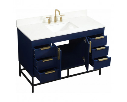 Elegant Bathroom Vanity - Blue (VF488W48MBL-BS)