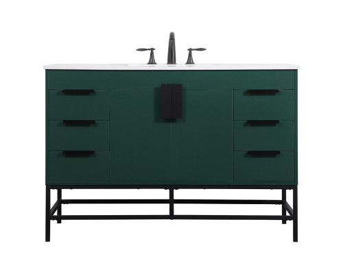 Elegant Bathroom Vanity - Green (VF488W48MGN)