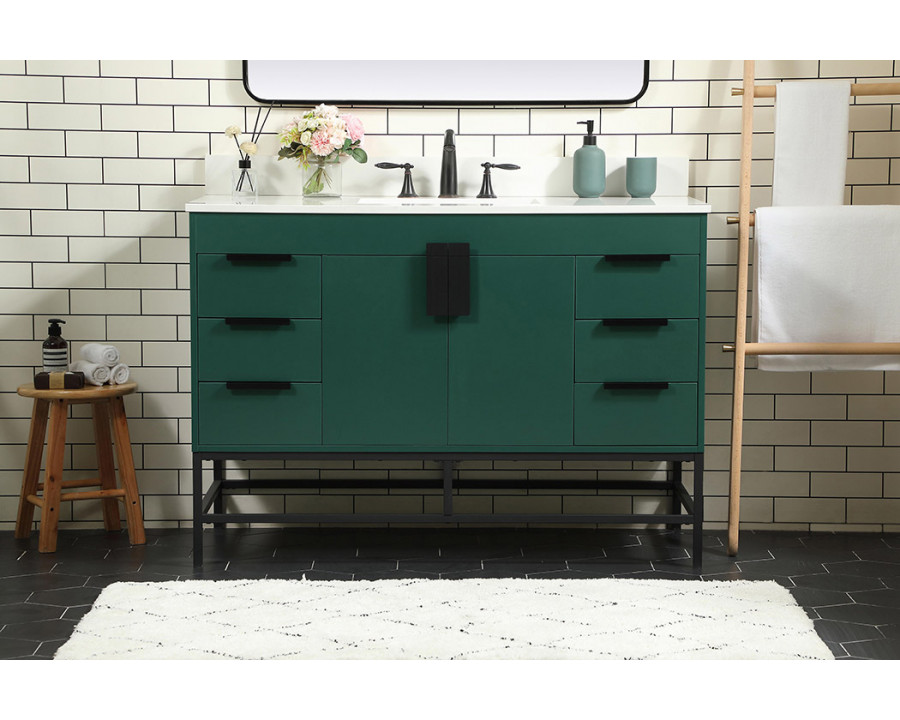 Elegant Bathroom Vanity - Green (VF488W48MGN-BS)