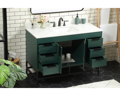 Elegant Bathroom Vanity - Green (VF488W48MGN-BS)