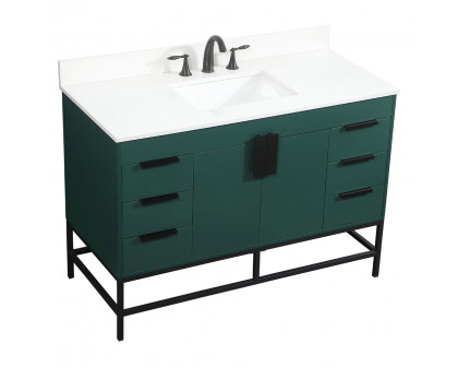 Elegant Bathroom Vanity - Green (VF488W48MGN-BS)