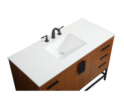 Elegant Bathroom Vanity - Teak (VF488W48MTK)