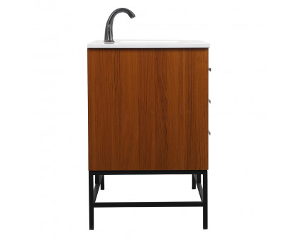 Elegant Bathroom Vanity - Teak (VF488W48MTK)