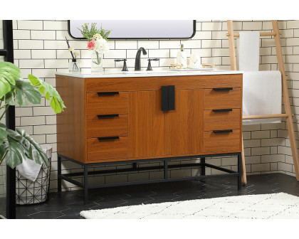 Elegant Bathroom Vanity - Teak (VF488W48MTK)