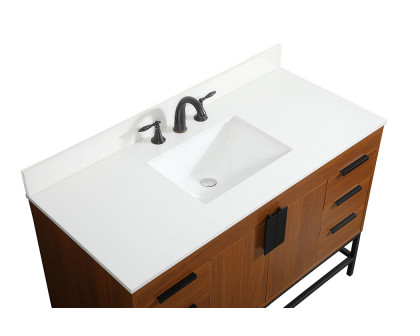 Elegant Bathroom Vanity - Teak (VF488W48MTK-BS)