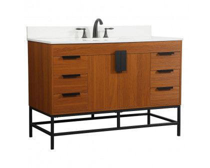 Elegant Bathroom Vanity - Teak (VF488W48MTK-BS)