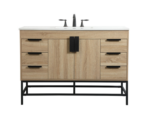 Elegant Bathroom Vanity - Mango Wood (VF488W48MW)