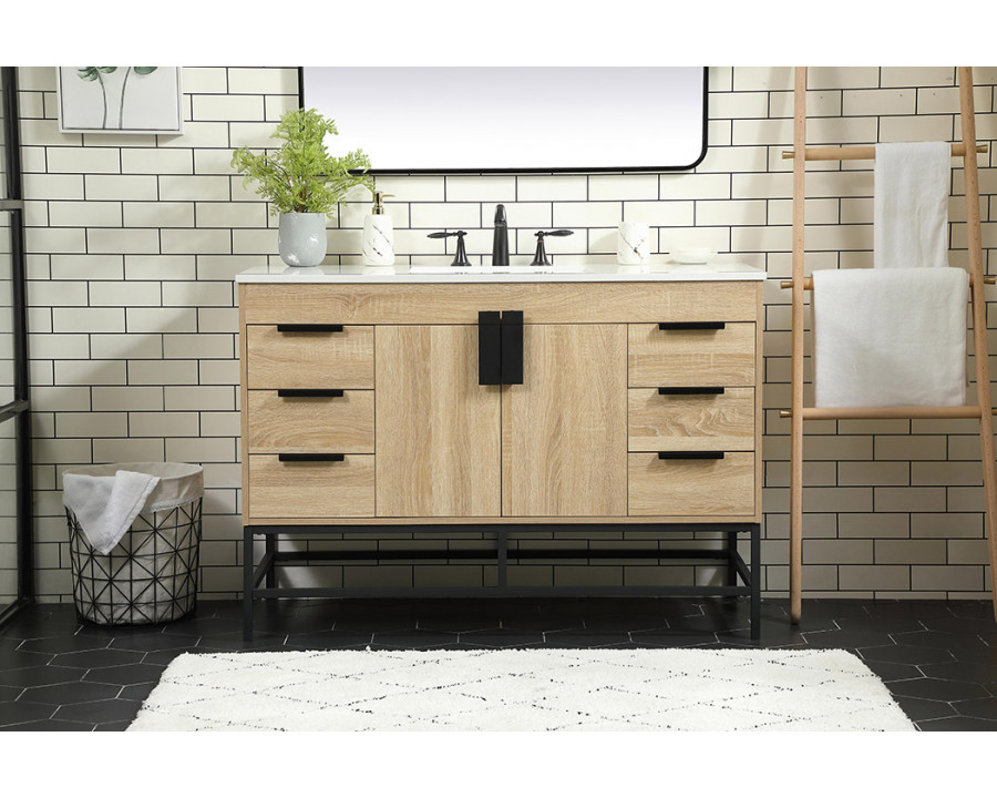 Elegant Bathroom Vanity - Mango Wood (VF488W48MW)