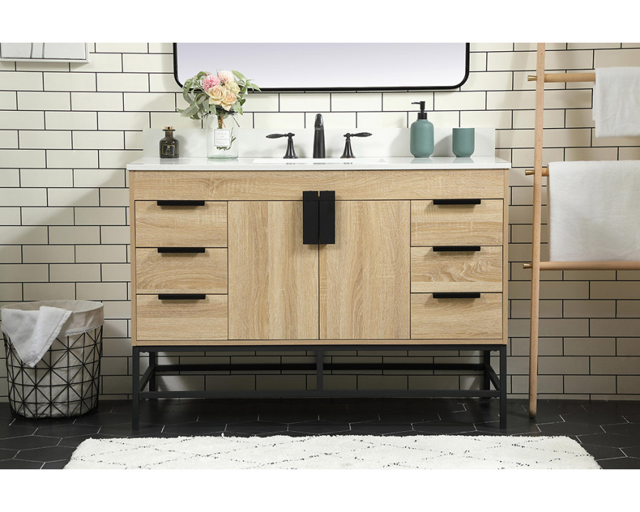 Elegant Bathroom Vanity - Mango Wood (VF488W48MW-BS)