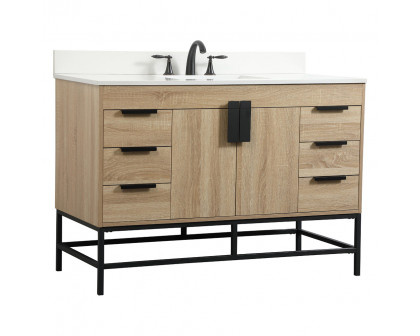 Elegant Bathroom Vanity - Mango Wood (VF488W48MW-BS)