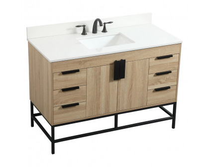 Elegant Bathroom Vanity - Mango Wood (VF488W48MW-BS)