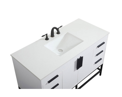 Elegant Bathroom Vanity - White (VF488W48MWH)