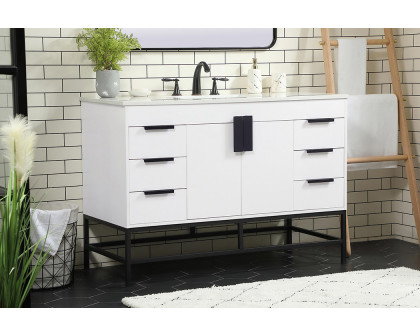 Elegant Bathroom Vanity - White (VF488W48MWH)