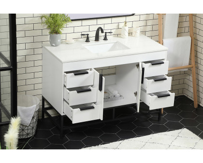 Elegant Bathroom Vanity - White (VF488W48MWH)