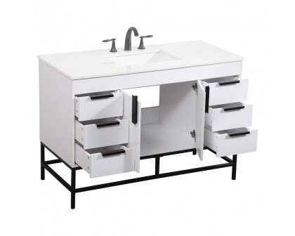 Elegant Bathroom Vanity - White (VF488W48MWH)