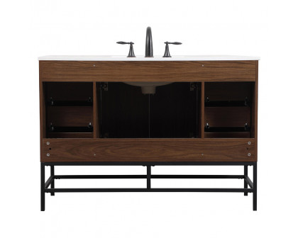 Elegant Bathroom Vanity - Walnut (VF488W48MWT)