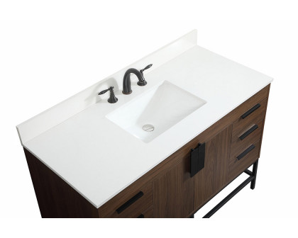 Elegant Bathroom Vanity - Walnut (VF488W48MWT-BS)