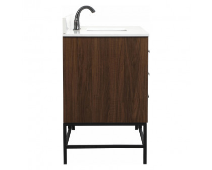 Elegant Bathroom Vanity - Walnut (VF488W48MWT-BS)