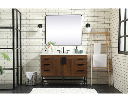 Elegant Bathroom Vanity - Walnut (VF488W48MWT-BS)