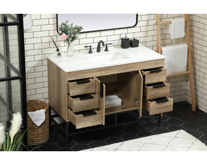 Elegant Bathroom Vanity - Natural Oak (VF488W48NT)