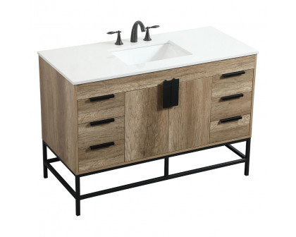 Elegant Bathroom Vanity - Natural Oak (VF488W48NT)