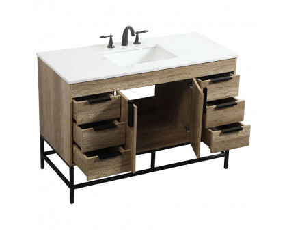 Elegant Bathroom Vanity - Natural Oak (VF488W48NT)